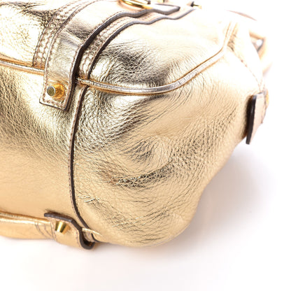 Burberry Metallic Calfskin Ashbury Gold 6 of 14