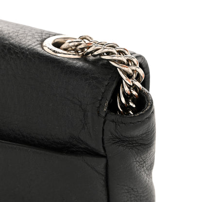 Balenciaga Pebbled Calfskin Logo Everyday Flap Chain Wallet Black 12 of 12