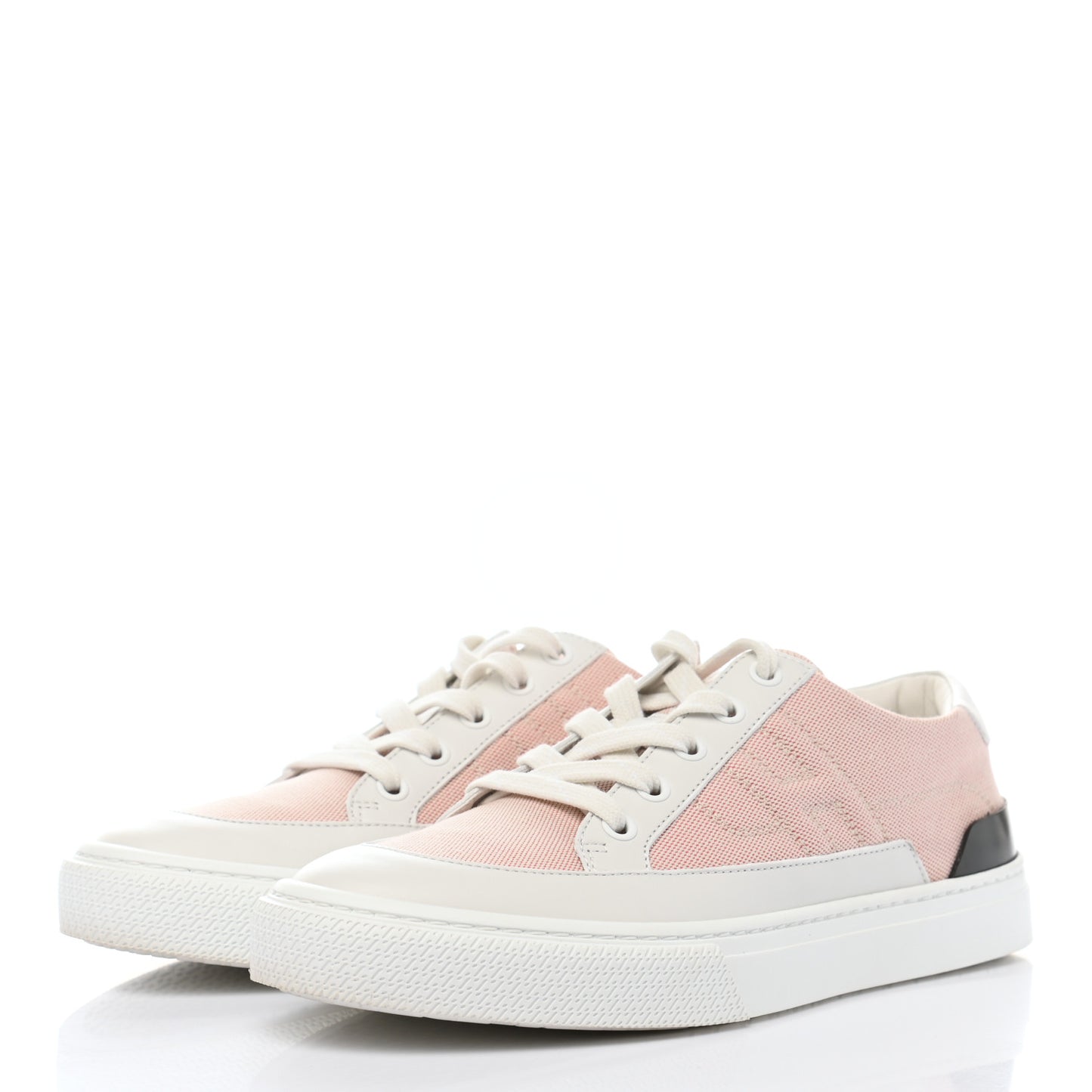 Canvas Calfskin Deep Sneakers 38 Framboise White