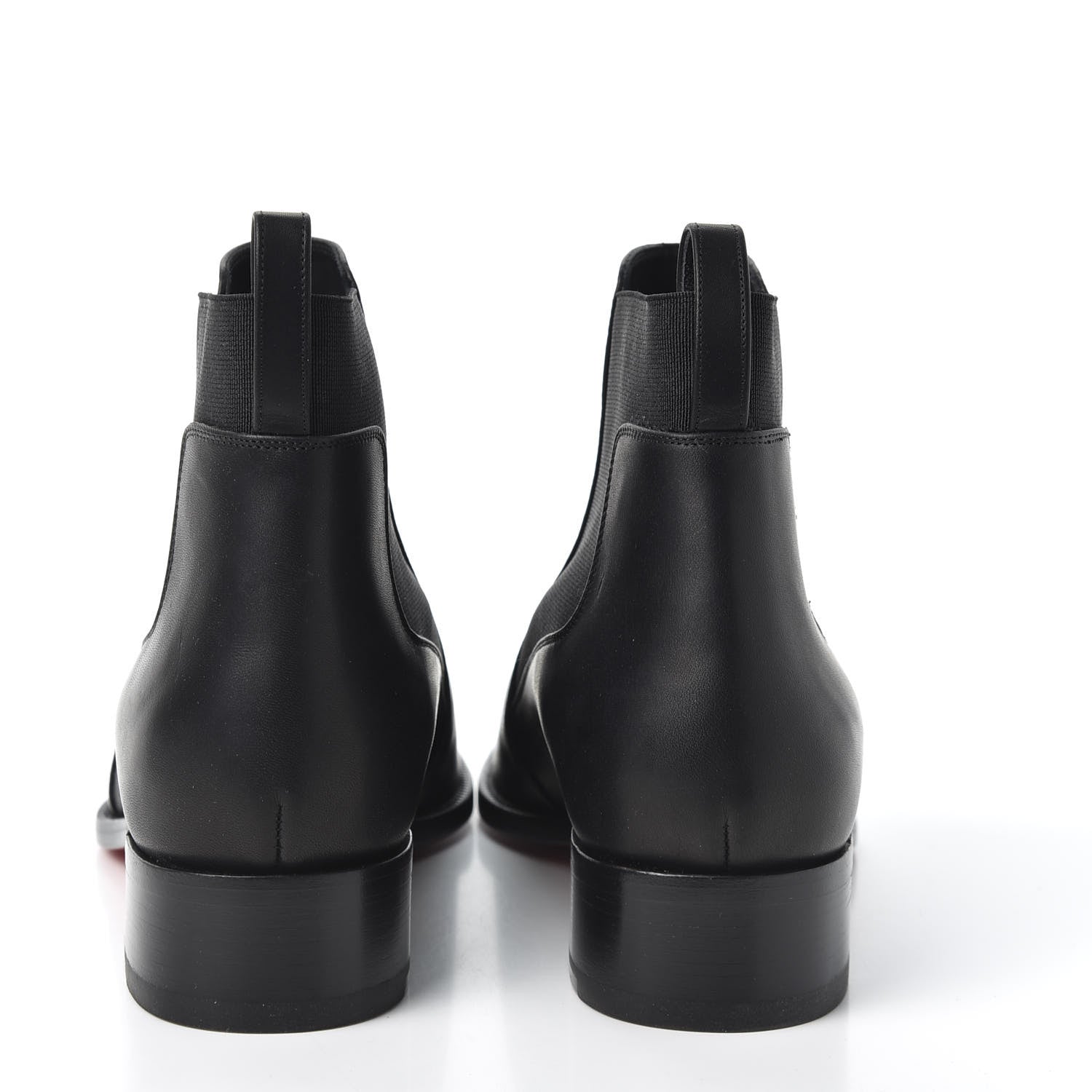 Christian Louboutin Calfskin Ingrassato Womens Marmada Flat Chelsea Boots 38 Black 5 of 9