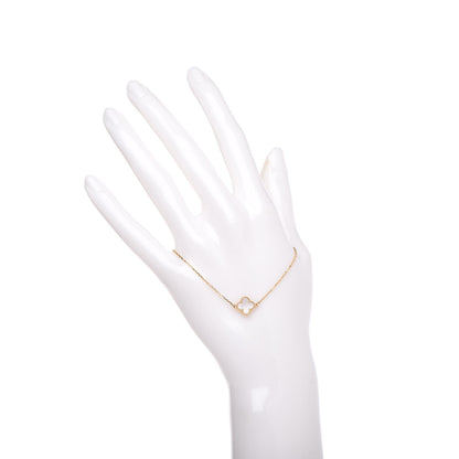 Van Cleef & Arpels 18K Yellow Gold Mother of Pearl Sweet Alhambra Bracelet 2 of 5
