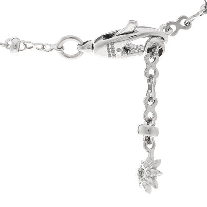 Gucci 18K White Gold Diamond Flora GG Pendant Necklace 4 of 4