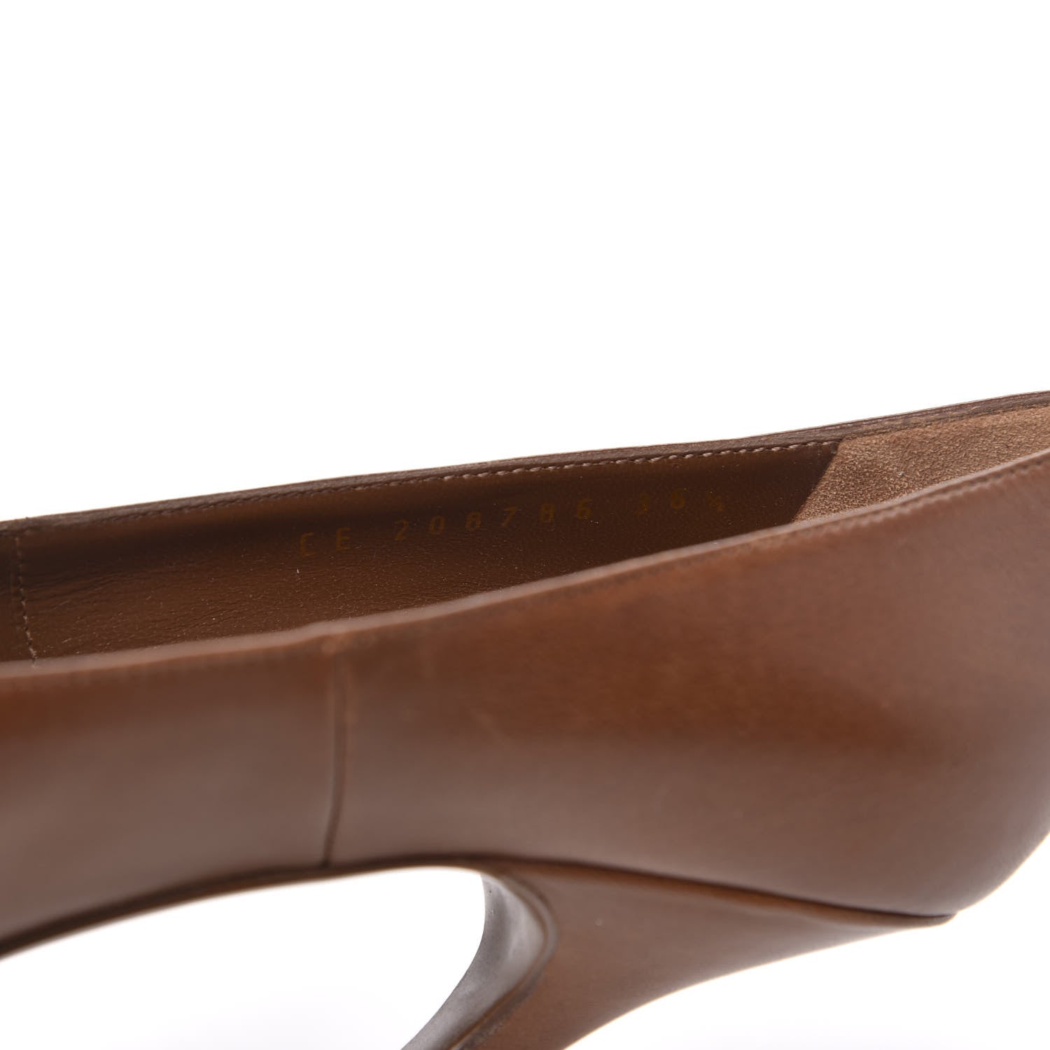 Saint Laurent Calfskin Tribtoo 105 Pumps 36.5 Brown 8 of 8