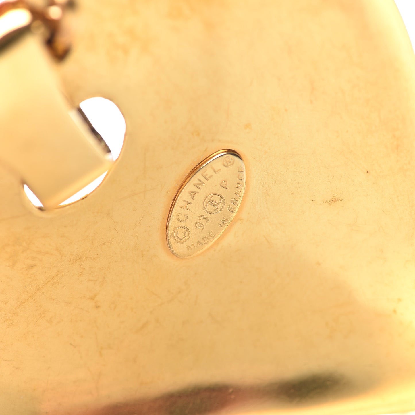 CC Heart Chain Pendant Necklace Gold