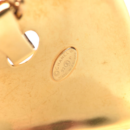 Chanel CC Heart Chain Pendant Necklace Gold 5 of 5