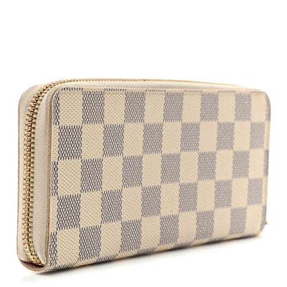 Louis Vuitton Damier Azur Clemence Wallet Rose Ballerine 3 of 8