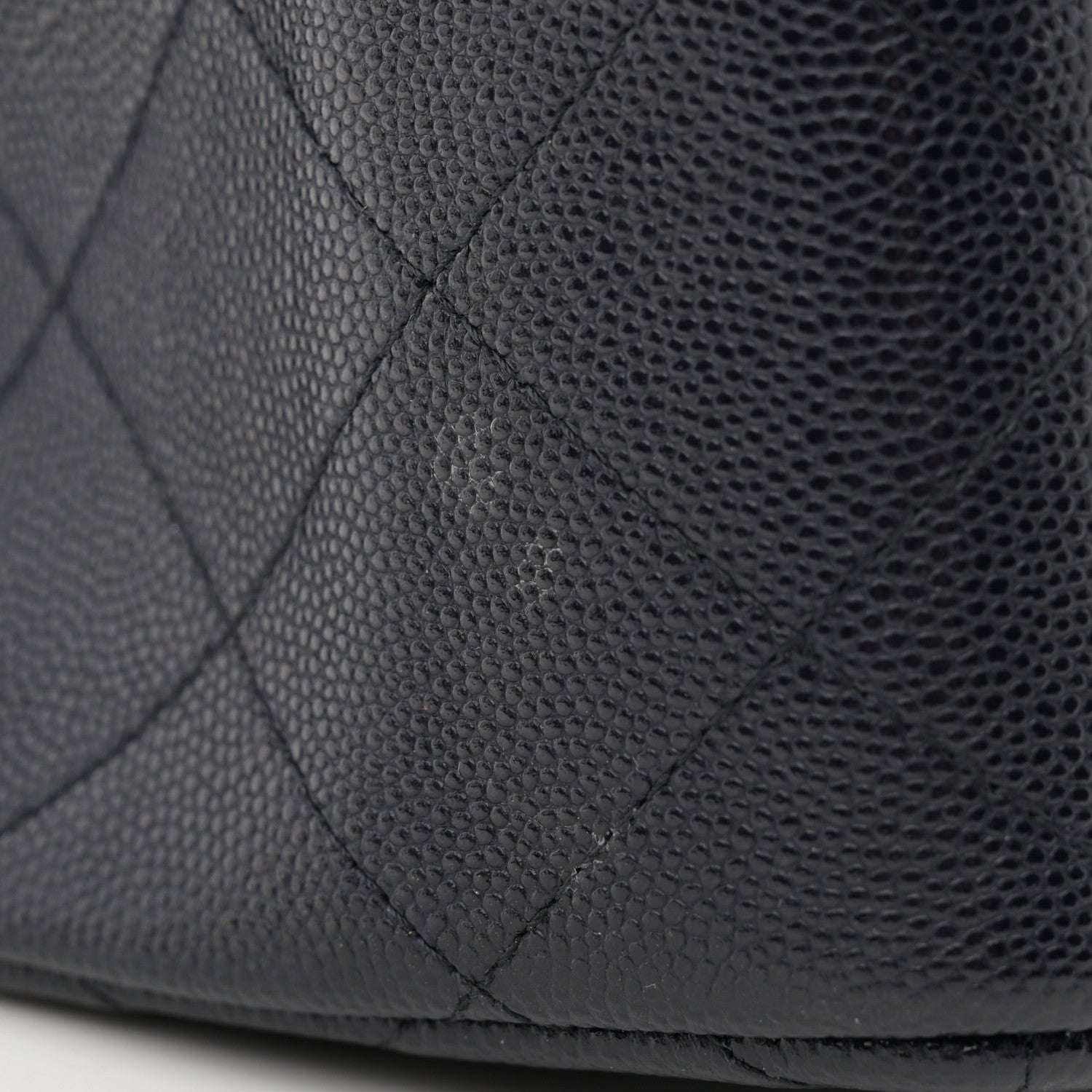 Chanel Caviar Quilted Jumbo Double Flap Navy Blue 11 of 12