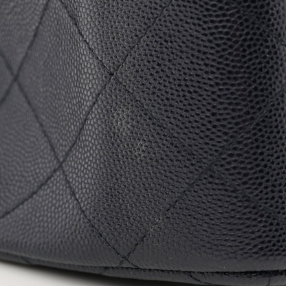 Chanel Caviar Quilted Jumbo Double Flap Navy Blue 11 of 12