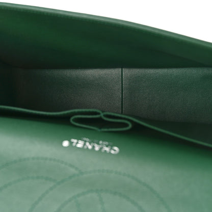 Chanel Lambskin Quilted Jumbo Double Flap Green 4 of 8