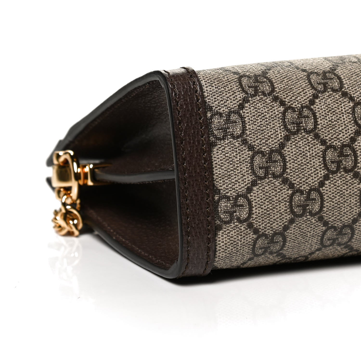 Gucci GG Supreme Monogram Web Small Ophidia Chain Shoulder Bag Brown 9 of 10
