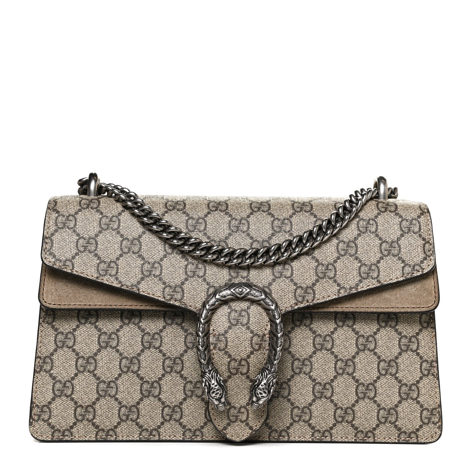 Gucci GG Supreme Monogram Small Dionysus Shoulder Bag Taupe 1 of 11