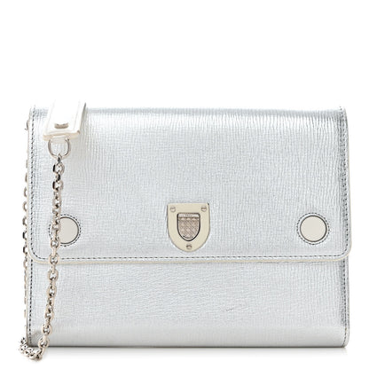 Christian Dior Goatskin Diorever Wallet On Chain Argent 1 of 12