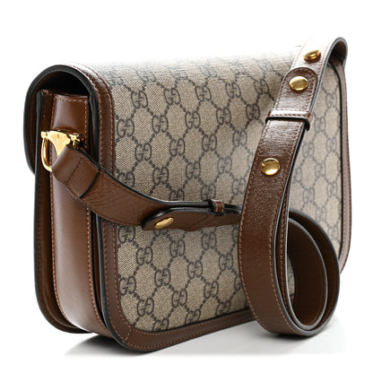 Gucci GG Supreme Monogram Horsebit 1955 Shoulder Bag Beige Brown Sugar 3 of 12