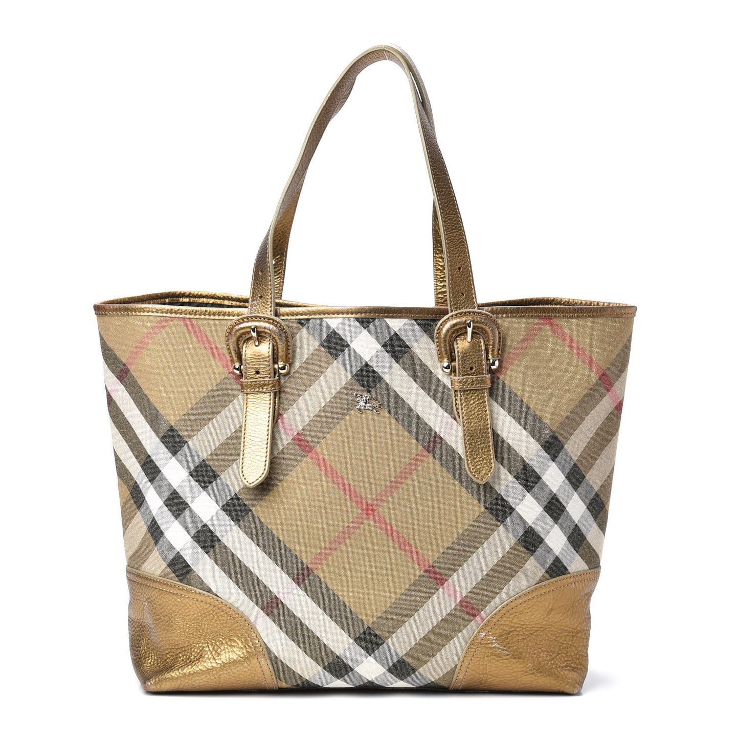 Shimmer Check Byron Tote Gold
