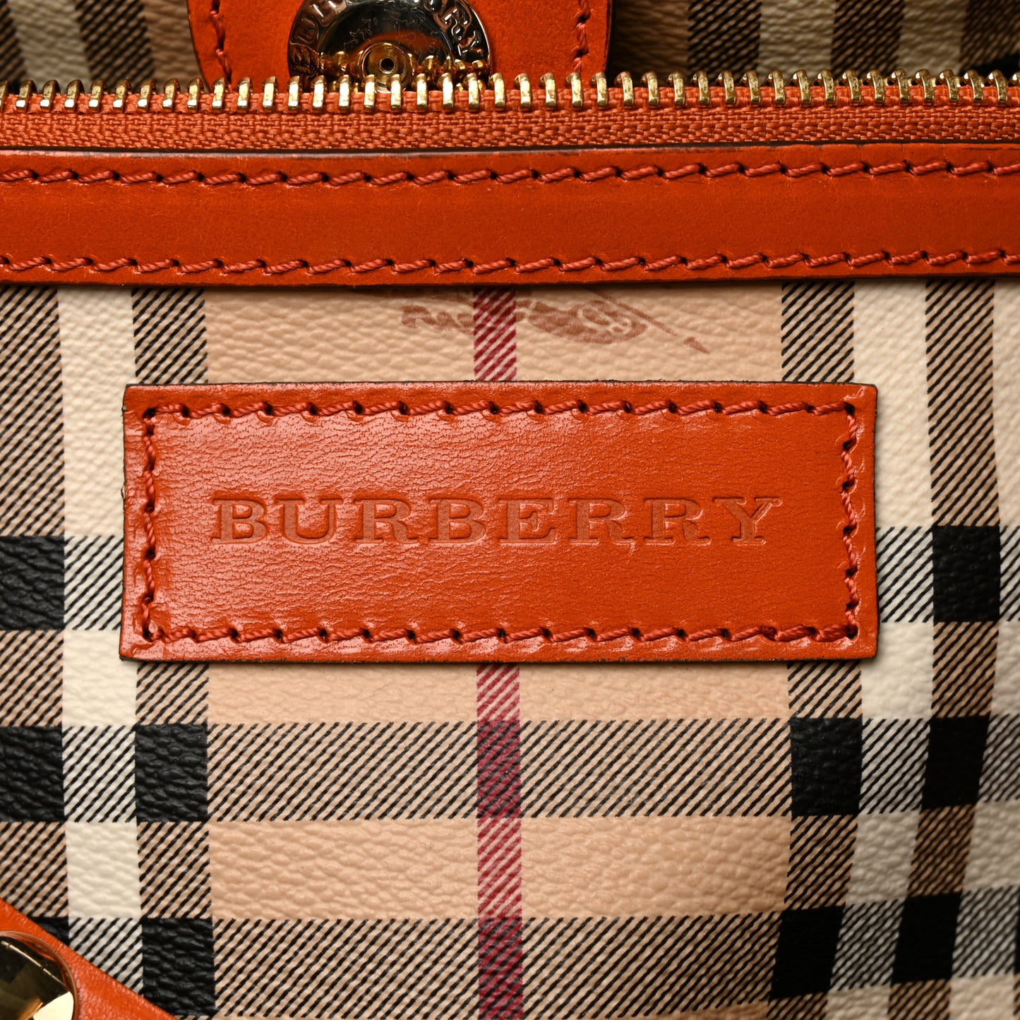 Haymarket Check Small Canterbury Tote Orange