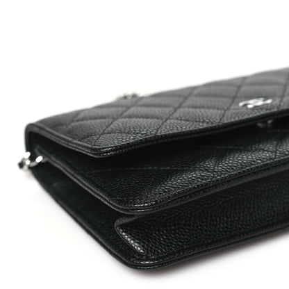 Chanel Caviar Quilted Wallet on Chain WOC Black 10 of 12