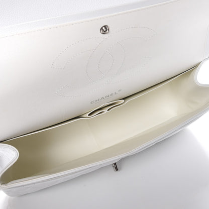 Chanel Caviar Quilted Jumbo Double Flap White 5 of 9