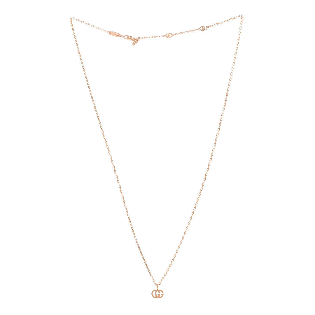Gucci 18K Rose Gold Running G Pendant Necklace 3 of 5