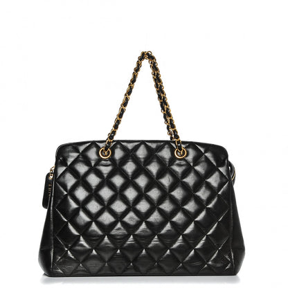 Chanel Quilted Lambskin Shopping Tote Black 1 of 10