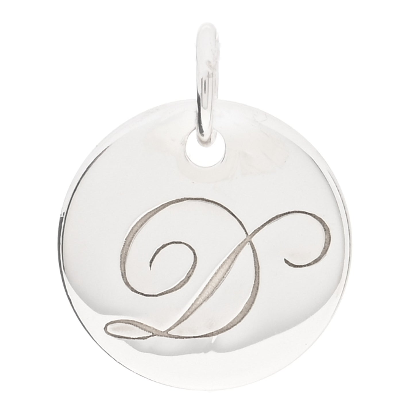 Sterling Silver Letter D Disc Charm