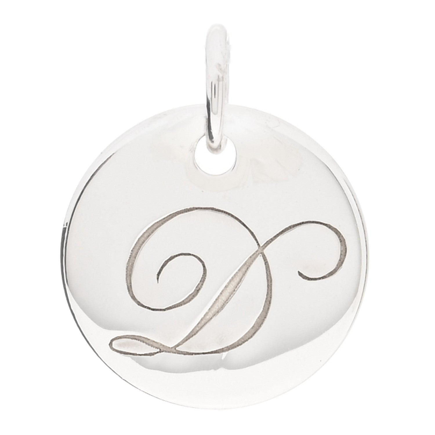 Tiffany Sterling Silver Letter D Disc Charm 1 of 3