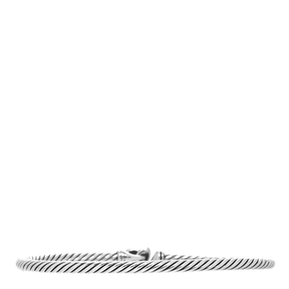 David Yurman Sterling Silver 18K Yellow Gold 3mm Cable Collectibles Heart Bracelet 2 of 4