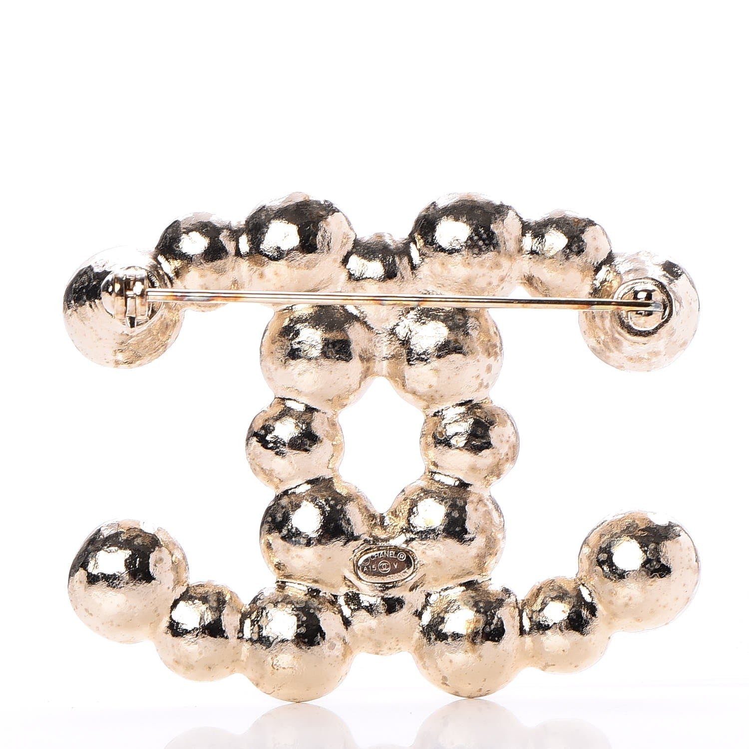 Chanel Pearl CC Brooch Gold Pearly White 3 of 5