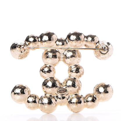 Chanel Pearl CC Brooch Gold Pearly White 3 of 5