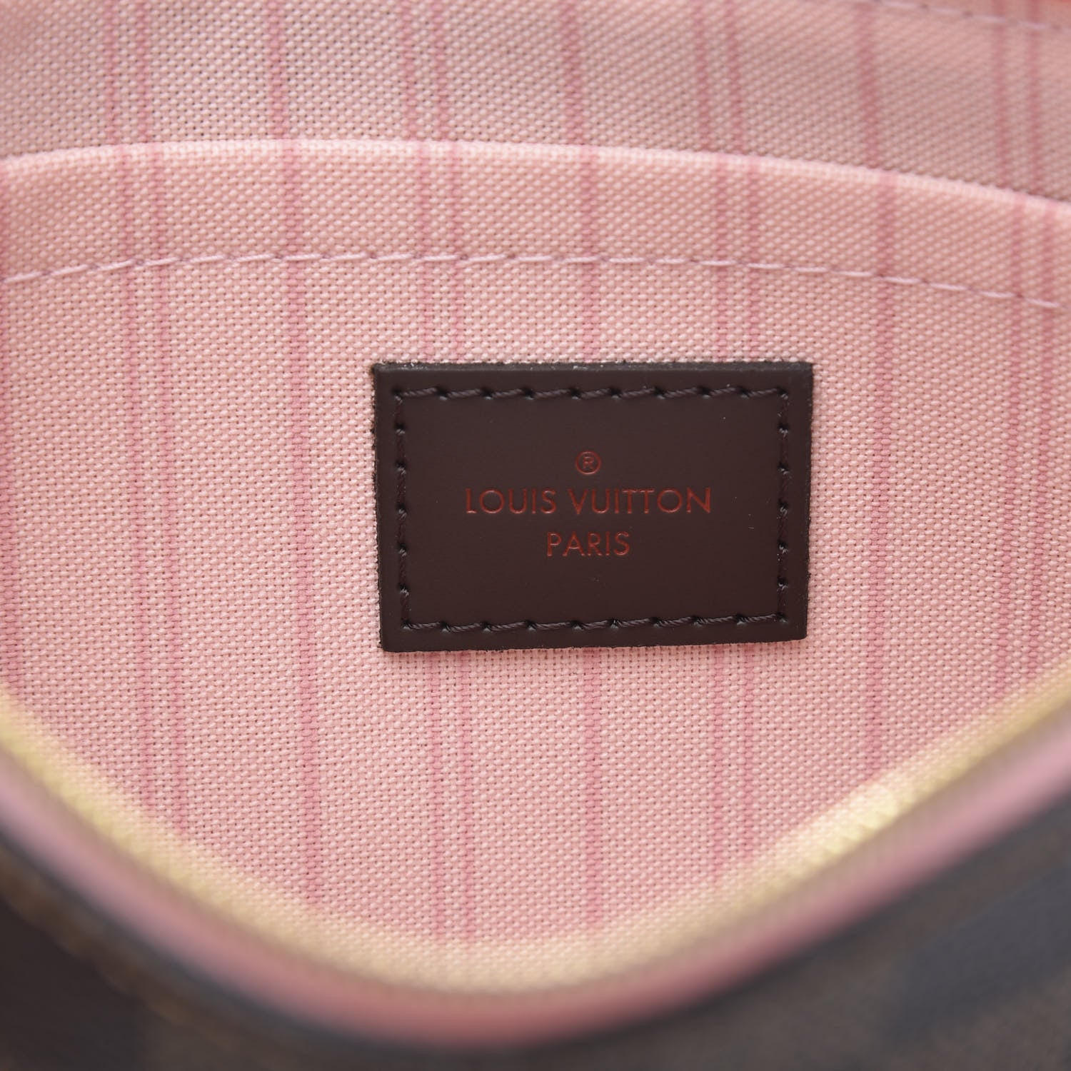 Louis Vuitton Damier Ebene Neverfull MM GM Pochette Rose Ballerine 6 of 10