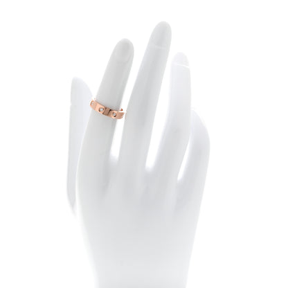 Cartier 18K Pink Gold 8 Diamond 4mm LOVE Wedding Band Ring 49 5 2 of 5