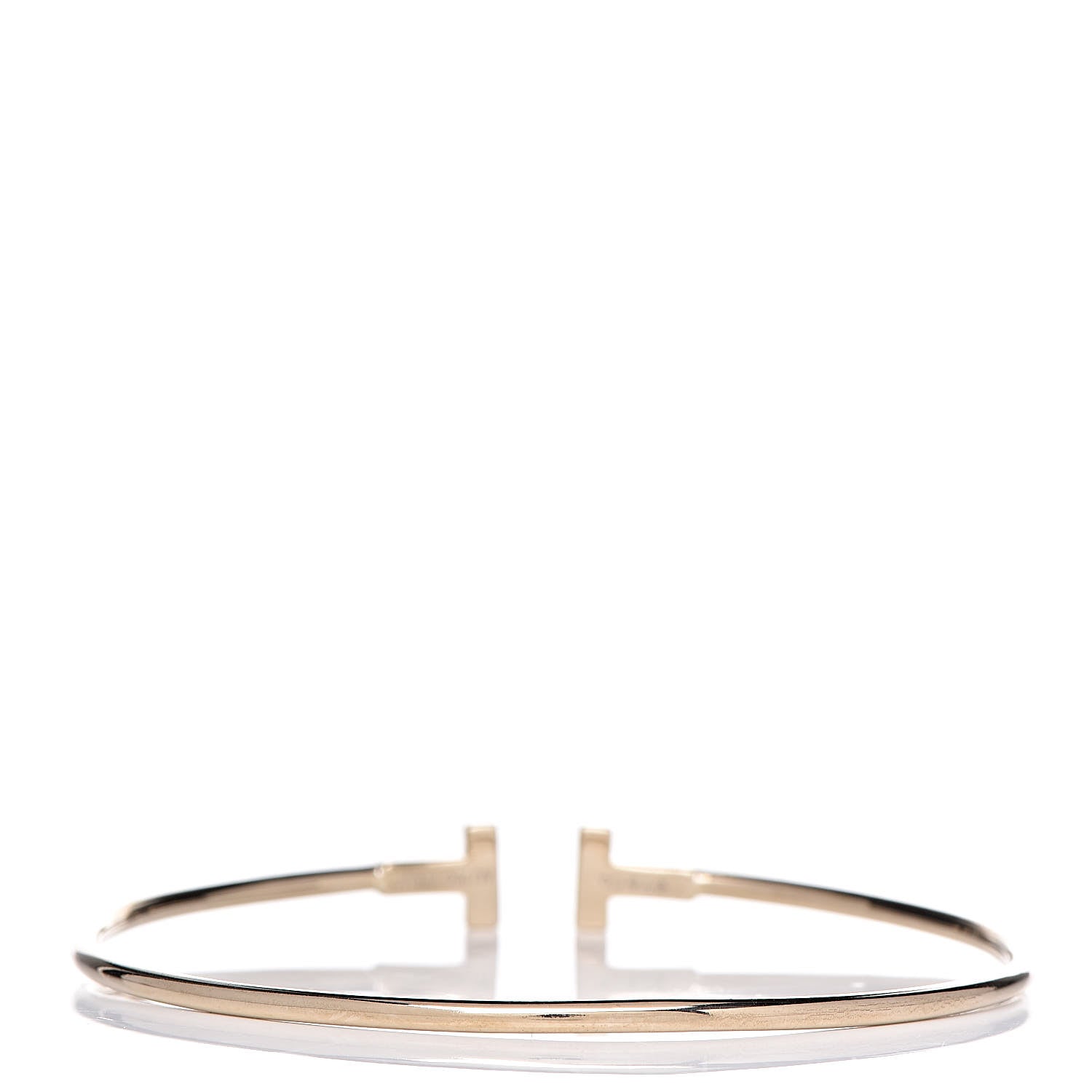 Tiffany 18K White Gold Narrow T Wire Bracelet 3 of 4