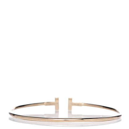 Tiffany 18K White Gold Narrow T Wire Bracelet 3 of 4