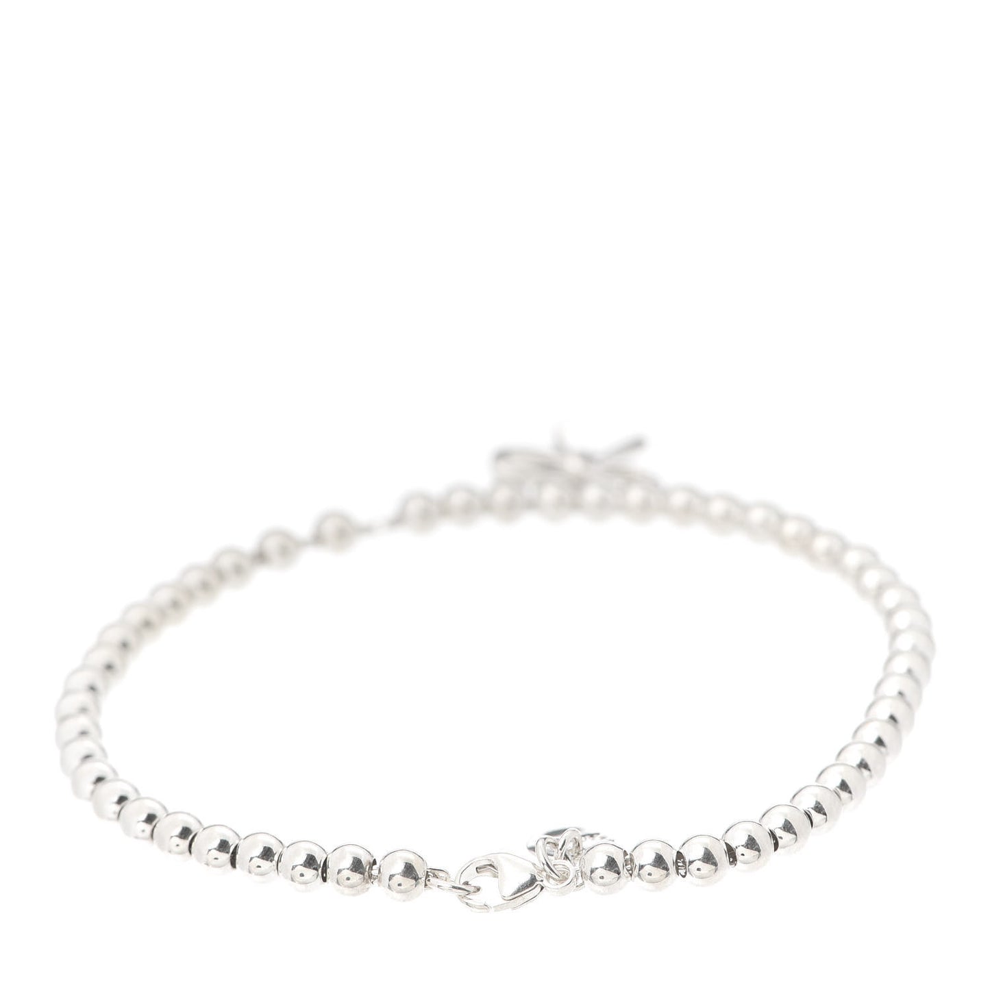 Sterling Silver 4mm Bow Bead Bracelet