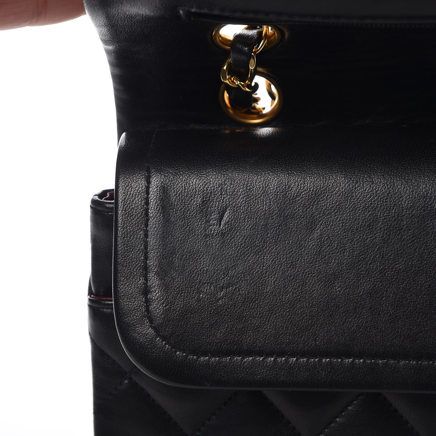 Chanel Lambskin Quilted Medium Double Flap Black 15 of 16
