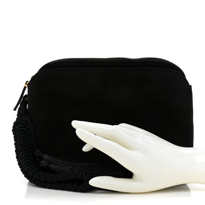 The Row Suede Horsehair Tassel Wristlet Black 2 of 13