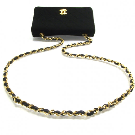 Chanel Jersey Quilted Mini Flap Bag Black 4 of 12