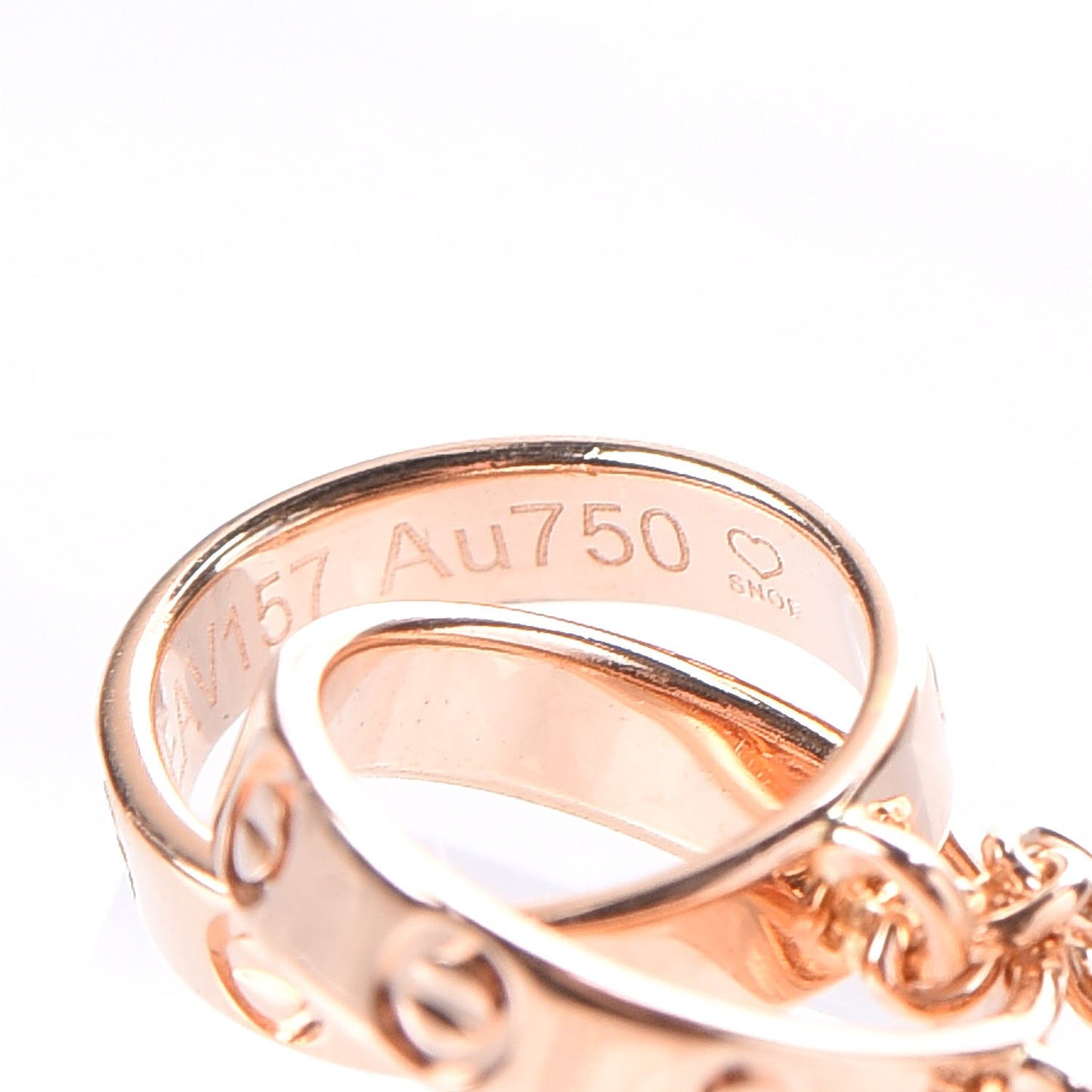 18K Pink Gold Interlocking LOVE Necklace