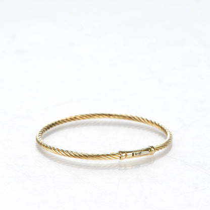 David Yurman 18k Yelow Gold 3mm Cable Classics Bracelet 4 of 5