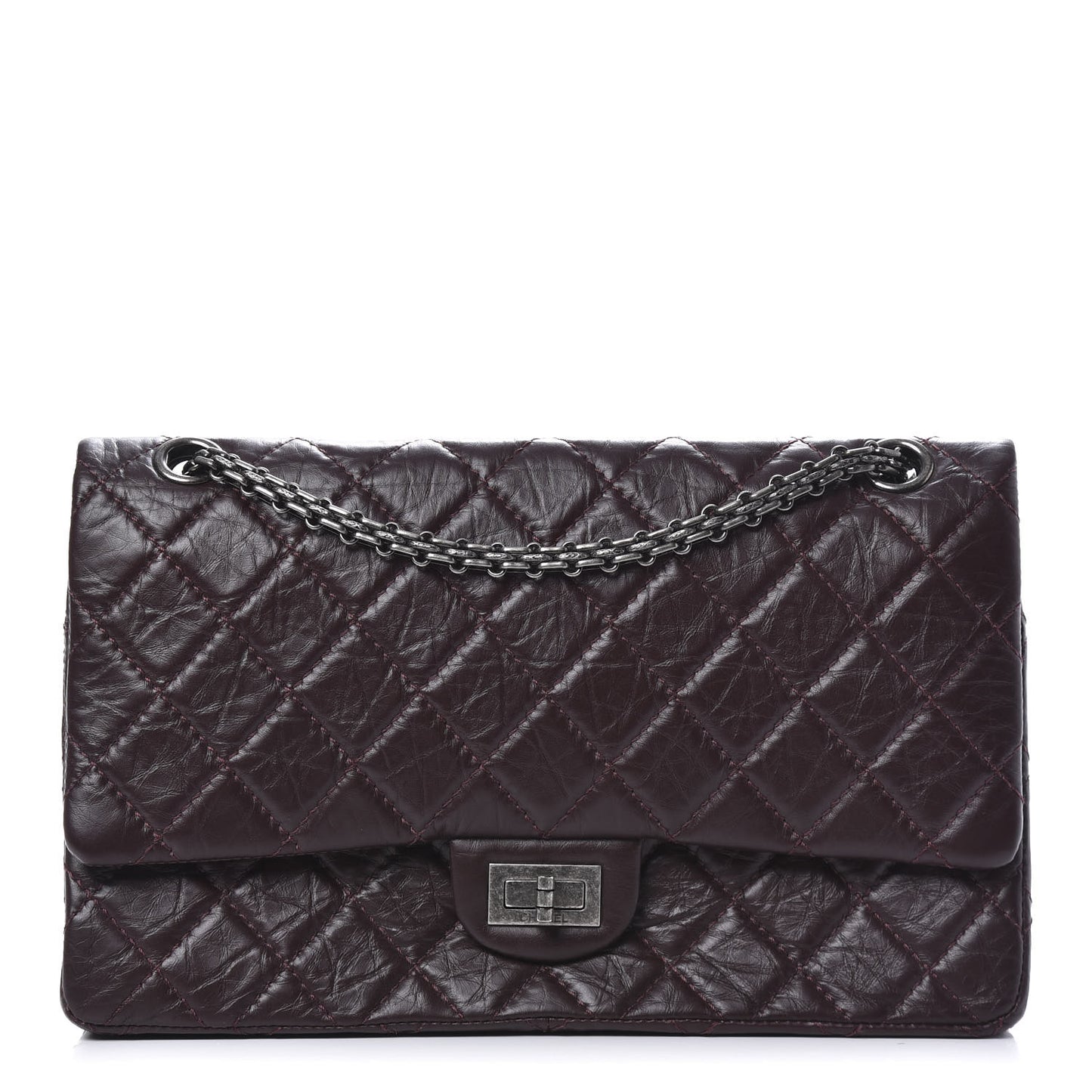 Aged Calfskin Quilted 2.55 Reissue 226 Flap Bordeaux
