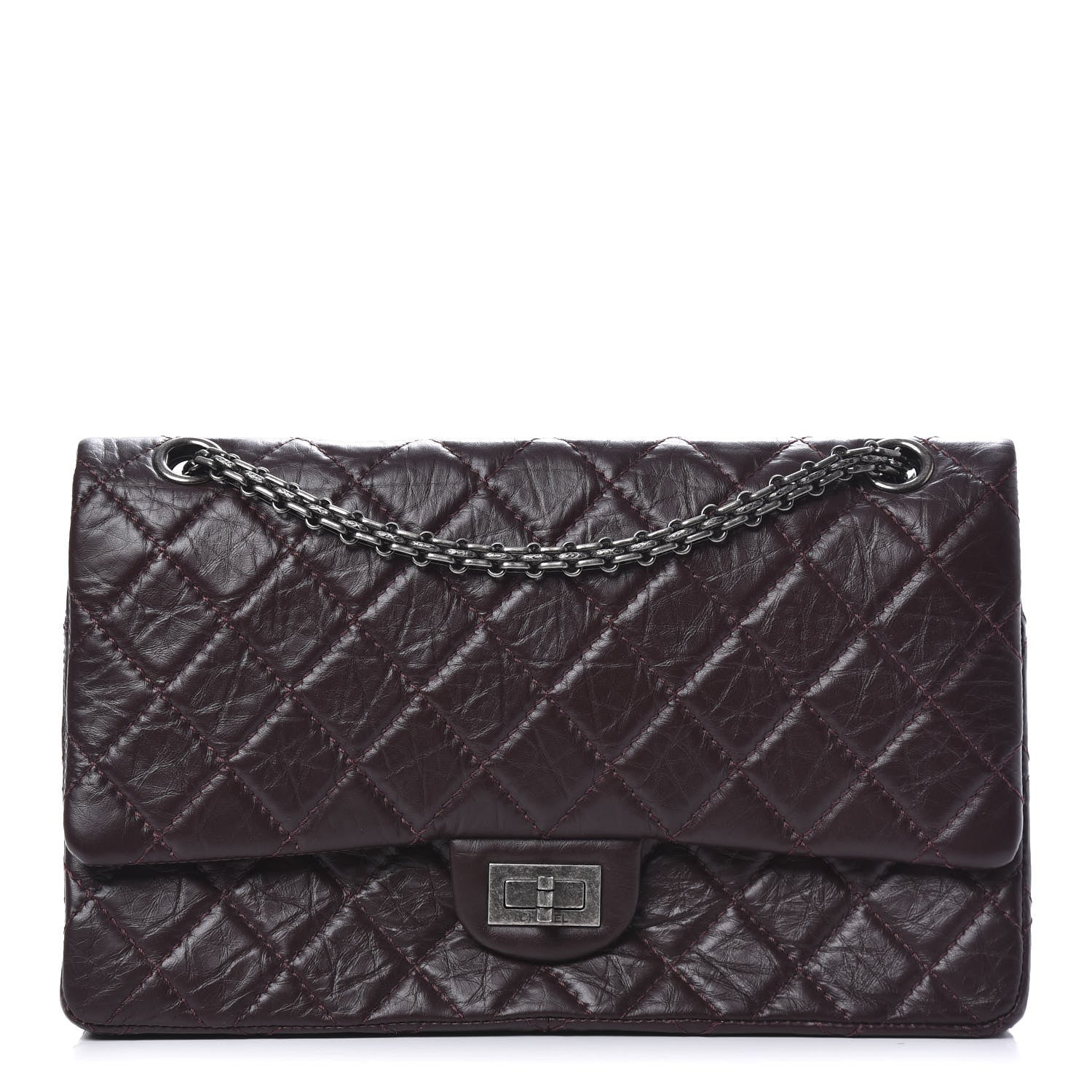 Chanel Aged Calfskin Quilted 2.55 Reissue 226 Flap Bordeaux 1 of 10