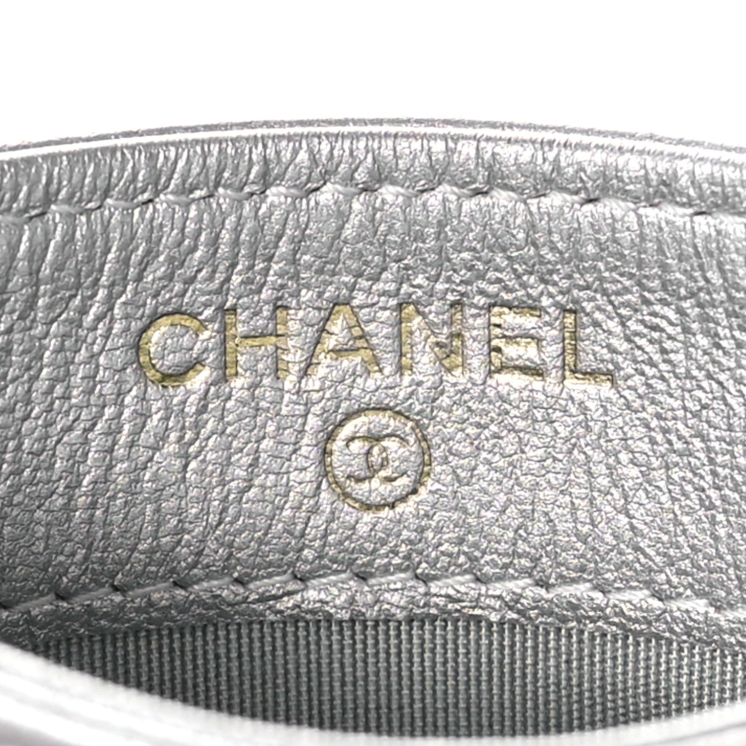 Chanel Metallic Goatskin Quilted 19 Card Holder Silver 6 of 9