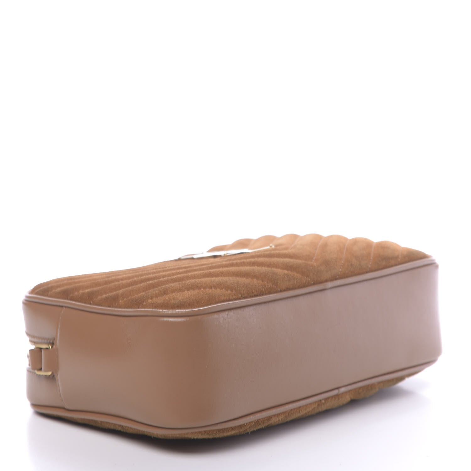Saint Laurent Suede Matelasse Monogram Lou Camera Bag Cinnamon 4 of 13