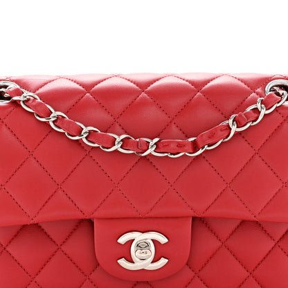 Chanel Lambskin Quilted Small Double Flap Dark Red 8 of 12