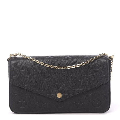 Louis Vuitton Empreinte Pochette Felicie Chain Wallet Black 1 of 10