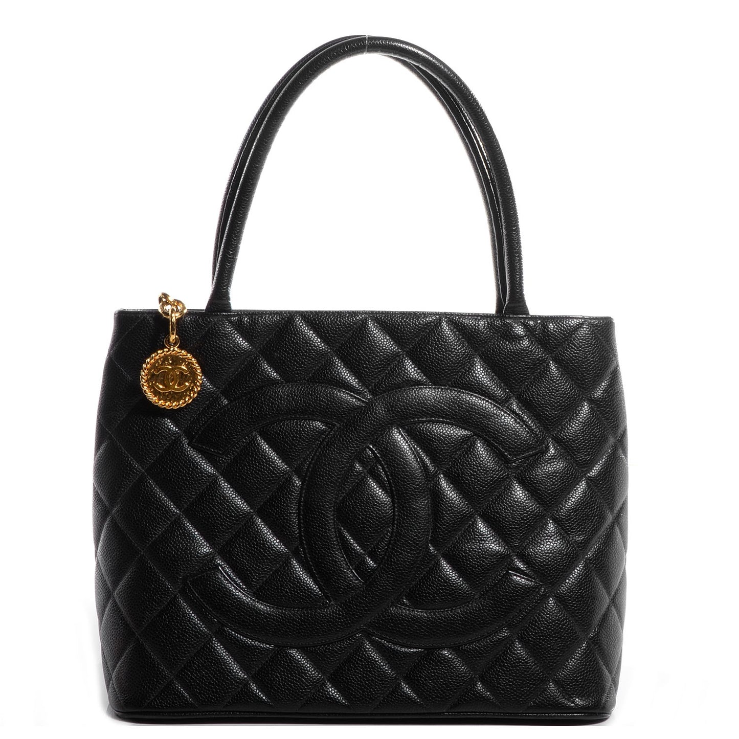 Caviar Medallion Tote Black