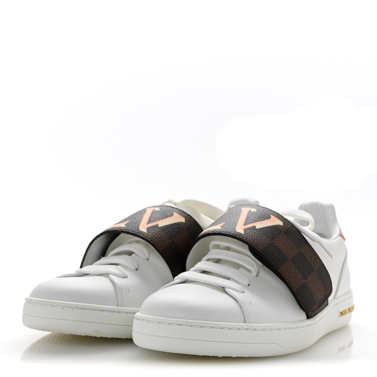 Damier Ebene Front Row Sneaker 37 White