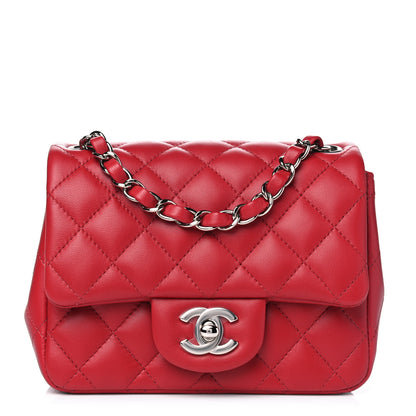 Chanel Lambskin Quilted Mini Square Flap Red 1 of 5
