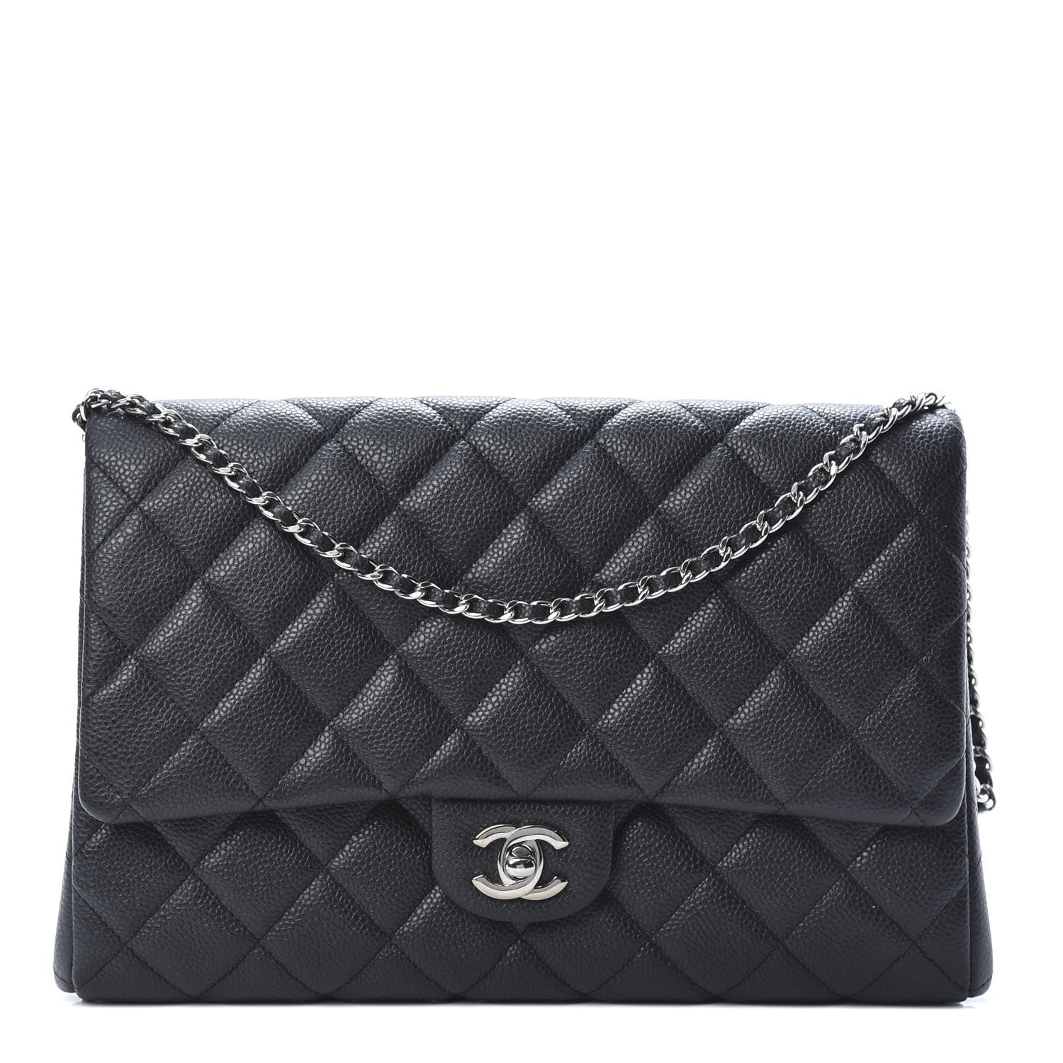 Chanel Caviar Quilted Clutch With Chain Flap Black 1 of 11