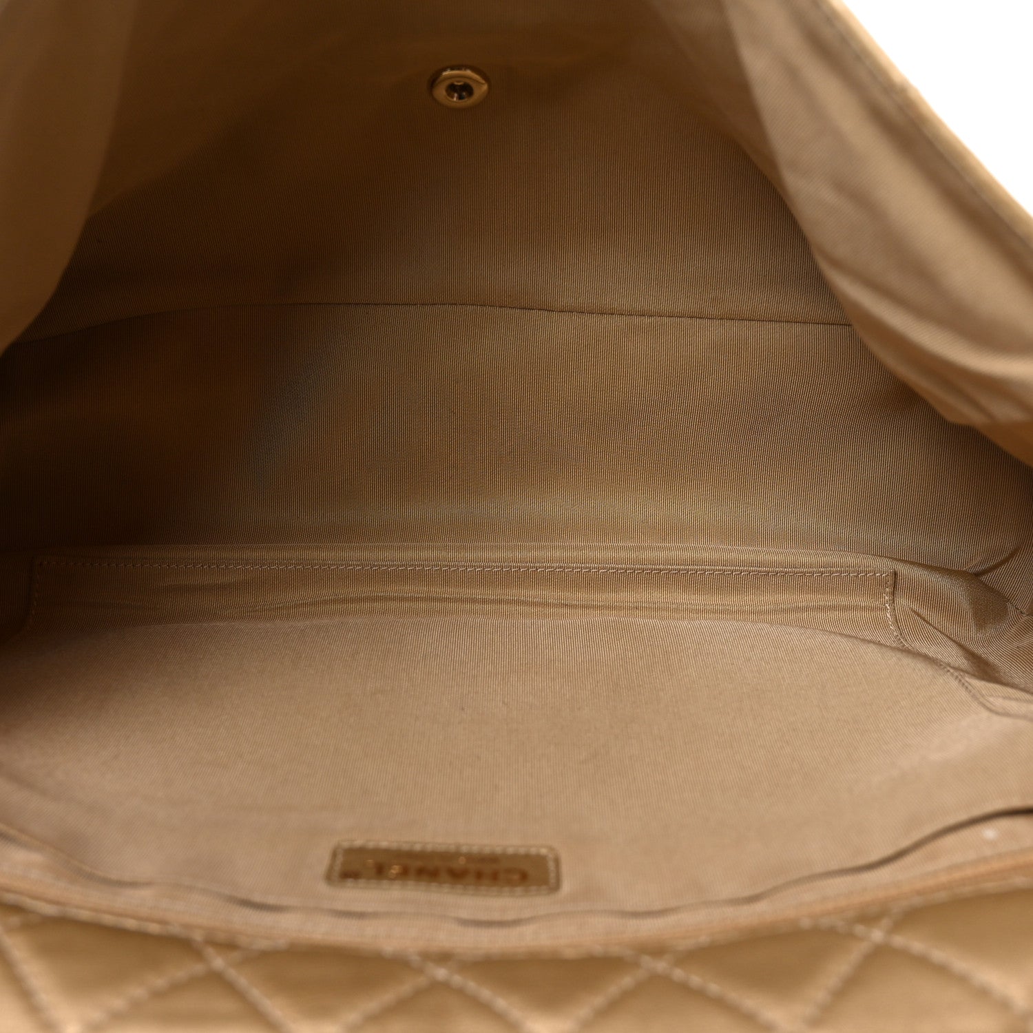 Chanel Metallic Calfskin Quilted Small XXL Travel Flap Bag Gold 5 of 10