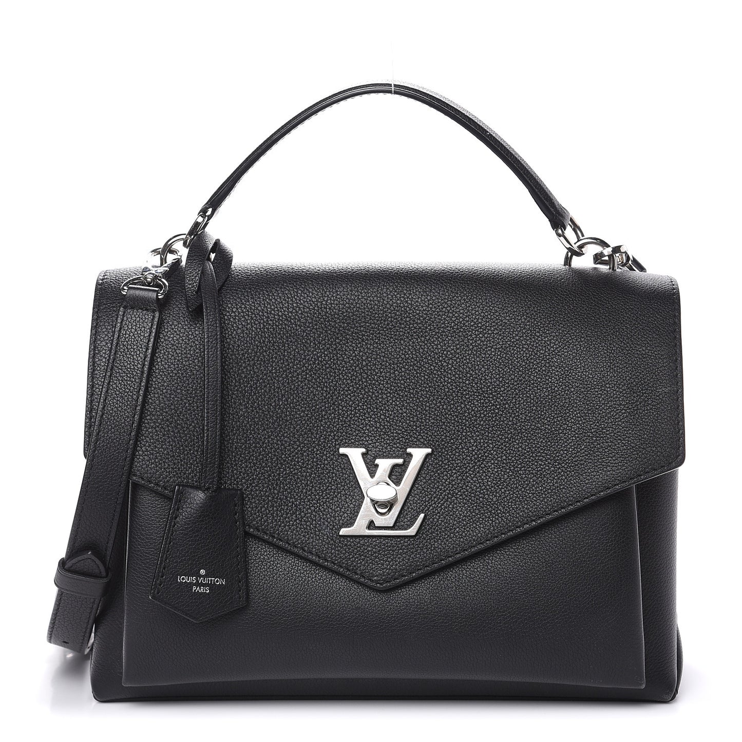 Soft Calfskin My Lockme Top Handle Black